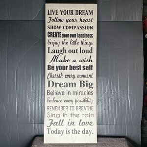 Louise Carey inspirational wall hanging canvas